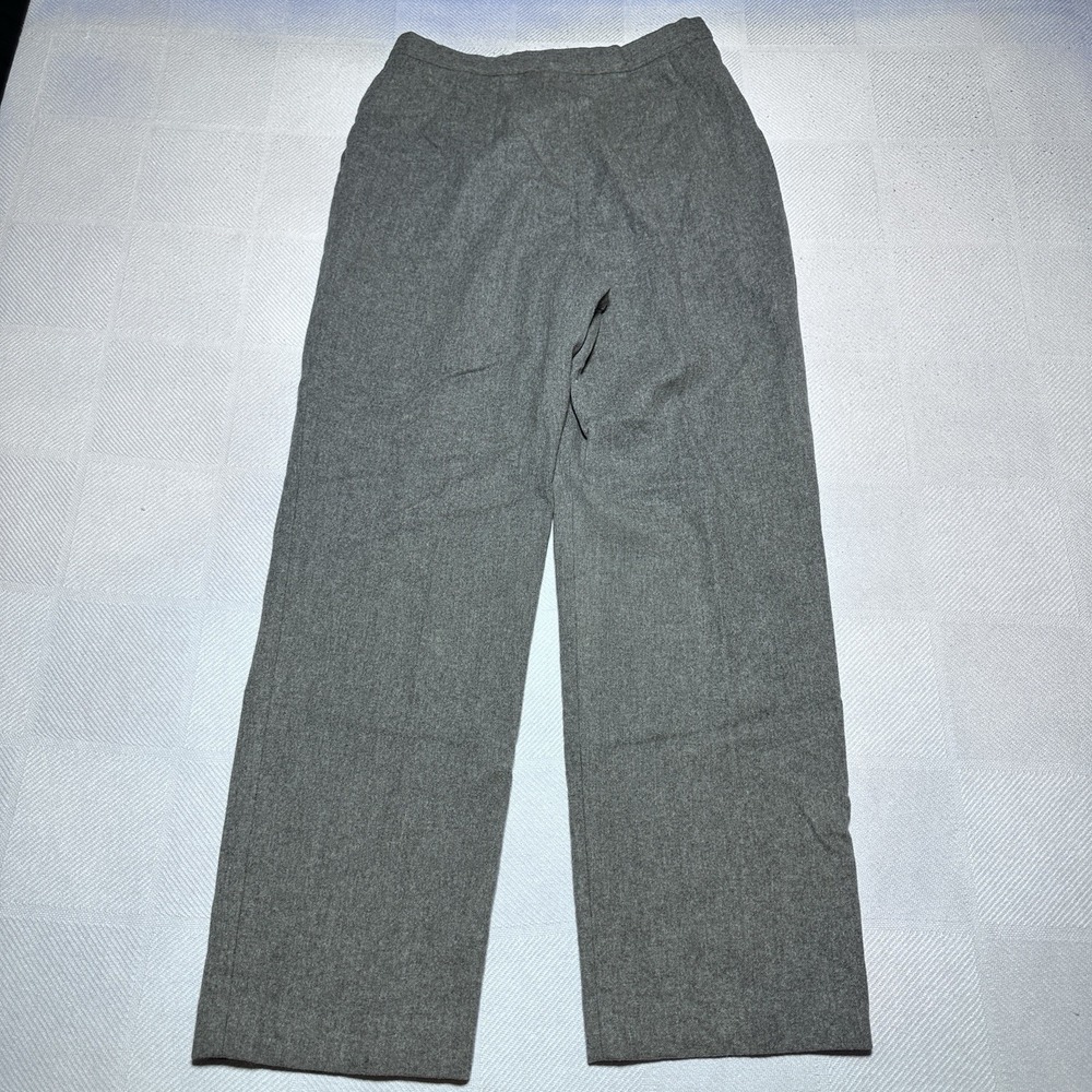Vintage Pendleton Virgin Wool Flannel Pants Womens 10 Gray Lined Straight Leg - Picture 6 of 13